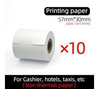 10roll bianco bianco di carta da stampa normale 57x30mm 35mm 57x40mm 57x50mm foto ricevuta di ricezione compatibile con dispositivi di stampa a nastro(57-30mm(core 13-17))