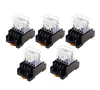 10Set Contatto Argento Piccolo Relè Elettromagnetico Intermedio LY4NJ HH64P AC 220V DC 12/24V 14pin 4Z con Base Presa 10A 250V(DC12V)