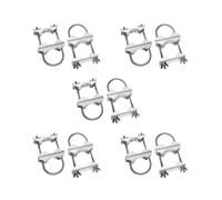 10Set Morsetto per Albero Un Doppia Antenna Morsetto Un V con Bulloni Un U Kit Staffa di Montaggio da Montante Un Montante Resistente Antiruggine per