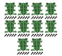 10sets PCB DIN C45 Rail Adapter Circuit Board Supporto per staffa Supporto, 35mm guida DIN (verde)