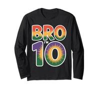 10th Birthday Boy Bro I'm 10 Year Old Kids 10th Bday Maglia a Manica