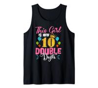 10th Birthday Shirt Double Digits Tie Dye 10 Years Old Girls Canotta