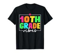 10th Grade Vibes Back to School Team 1st Grade Insegnante Bambini Maglietta