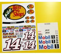 10th Scala RC Nascar Gara Auto ' Basso Pro Negozi' Stewart Stile Adesivi Decal