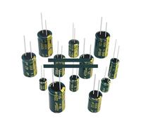 10V 16V 25V 35V 50V 400V 450V High Frequency Low Aluminum Capacitor 10UF 100UF 220UF 330UF 470UF 680UF 1000UF 2200UF 3300UF NWPNLXEA(25V220UF 20PCS)