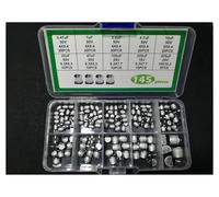 10value Mix Aluminum Electrolytic Capacitor Kit Box 145PCS 0.47uf 1uf 2.2uf 4.7uf 10uf 22uf 47uf 100uf 220uf 470uf 10v 25v 35v Capacitance Meters