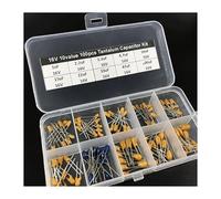 10values 100pcs 16V 1uF 2.2uF 3.3uF 4.7uF 10uF 15uF 22uF 33uF 47uF 100uF tantalum capacitor assorted kit with storage box AUOQKQUT