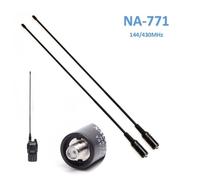 10W 144/430 MHZ Dual Band Antenna 38 CM/37.8cm 50 Ohm Nero Utile Durevole