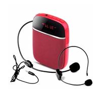 10W Cablato/UHF Wireless Mini Moda Microfono Guida Auricolare Lezione Didattica Amplificatore Portatile Dedicato per l'Insegnamento(Rot)
