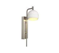 Applique a LED, lampada da parete, lampada da soggiorno, lampada da camera da letto, argento, bianco, H 43 cm