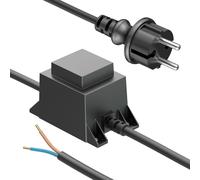 10W LED trasformatore alimentatore/trasformatore spina a 2 fili 12V AC nero IP44