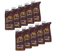 Moto Olio Mannol 10x 1 Litro 4-Takt Plus Api Sl 10W-40 Teilsynthetisch Scooter