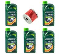 10W40 Olio Motore Set 5 Litro Filtro HF131 per Suzuki Lt-Z 90 Ltz LT-Z90 AD41A