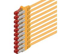 1aTTack.de 10x 1 m - Cavo patch di rete Cat 6 Cat6 RJ45 SFTP - giallo