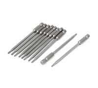 10x 100mmLungo 1/4" Gambo Esagonale T8 Magnetico Sicurezza Torx Punte Cacciavite