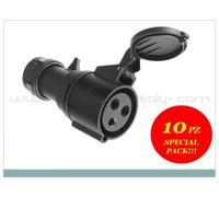 10x 10PZ GDE 912213 Presa Volante 32A CEE 50/60Hz nera Monofase