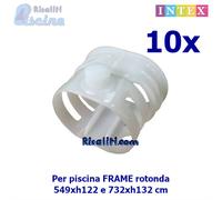 10x 12475 PIN DI RICAMBIO PER PISCINE PRISMA FRAME 549XH122 E 732XH132 CM INTEX