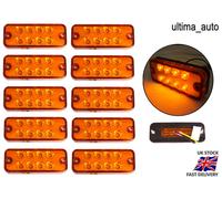 10x 12V 8 LED Anteriore Lato Ambra Arancio Luci di Ingombro Posizione