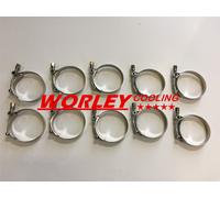 10x 2.5" inch 63mm Turbo Pipe Hose Coupler T-bolt Clamps Stainless Steel 66-74MM