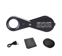 10X 20X 30X Ingrandimento Piegature Gioiellieri Eye Loupes Con Lente 21mm Per Gioielli Gemme Moneta Francobolli Orologi Piegature Lenti d'ingrandimento