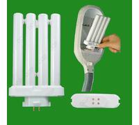 10x 27W GX10q-4 4 Pin Fml 6400K Alto Visione Luce Bianca Triste Lampadina [EEK: A]