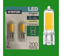 10x 2W G9 Capsula LED 200 Lumen, Istantaneo Su Lampadina Alogena Ricambio 4000K [EEK: A+]