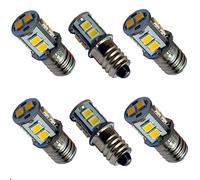 10x 2x E10 LED 6V Vite Base Stella di Natale Avvento Illuminazione Bianco Caldo [EEK: G]
