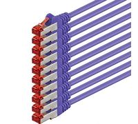 10x 3 m - Cavo di rete Cat 6 cavo patch Cat6 RJ45 SFTP - viola