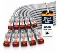 10x 3 m - Cavo patch di rete Cat 6 Cat6 RJ45 SFTP - grigio
