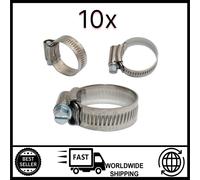 10x 304 Inox Jubilee Clip 22 - 30mm Vite senza Fine Set