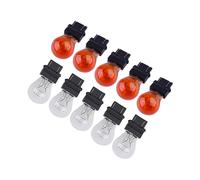 10x 3157 Clear & Amber Car Turn Signal Parking DRL Light Lamp Halogen Bulb New
