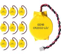 10X 3V CR2032 CMOS Batteria Con Cavi E Connettore Del Cavo MOLEX per Computer O