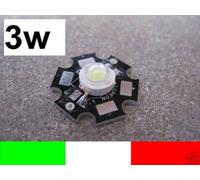 10X 3w 3watt LED LUXEON BIANCO ALTA POTENZA 130 LUMEN BIANCO FREDDO 5500K