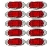 [10x] 4-LED Ambra Rosso 4 " Lato Evidenziatore Svendita Luce Cromo Lunetta