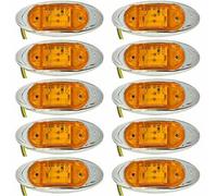 [10x] 4-LED Ambra Rosso 4 " Lato Evidenziatore Svendita Luce Cromo Lunetta