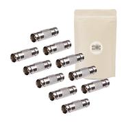 10x Adattatore accoppiatore da presa BNC femmina a presa BNC femmina - Connettore coassiale 50 Ohm SDI video s-video CCTV - Adaptout marca francese
