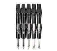 10x Adattatore Connettori Jack Plug 6,3mm Maschio Mono Set Audio Palco Saldare