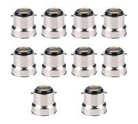 10x Adattatore per attacco luce B22 a E27, convertitore per attacco lampada, convertitore per portalampada alogena, da avvitare