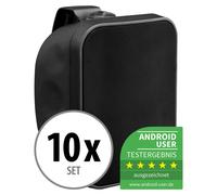 10x Altoparlante Diffusore Cassa Audio Pared Esterni Terrazza Outdoor 80W Nero
