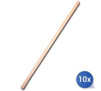 10x Andrighetti Manico In Legno Tornito Per Zappa Con Testa Rettangolare Cm Cm
