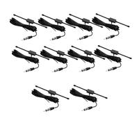 10X Antenna dipolo AM FM stereo universale per auto e barca nera con supporto adesivo