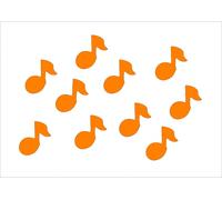 10X Applicazione Patch Miniblings 25Mm LISCIO Note Musicali Ottava