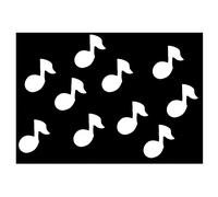 10X Applicazione Patch Miniblings 25Mm LISCIO Note Musicali Ottava