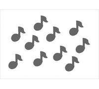 10X Applicazione Patch Miniblings 25Mm LISCIO Note Musicali Ottava