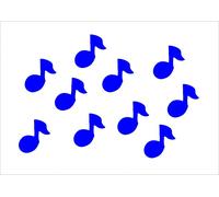 10X Applicazione Patch Miniblings 25Mm LISCIO Note Musicali Ottava