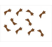 10X Applicazione Termoadesiva Miniblings 30Mm FLOCK Stella Cometa