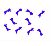 10X Applicazione Termoadesiva Miniblings 30Mm FLOCK Stella Cometa