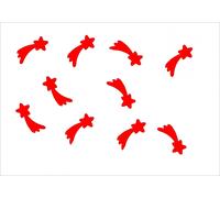 10X Applicazione Termoadesiva Miniblings 30Mm FLOCK Stella Cometa