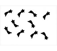 10X Applicazione Termoadesiva Miniblings 30Mm FLOCK Stella Cometa
