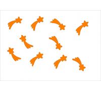 10X Applicazione Termoadesiva Miniblings 30Mm FLOCK Stella Cometa
